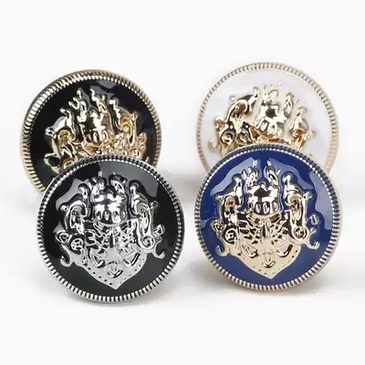 Metal coat sweater trench coat button button button for men and women Black suit suit shirt dress gold button