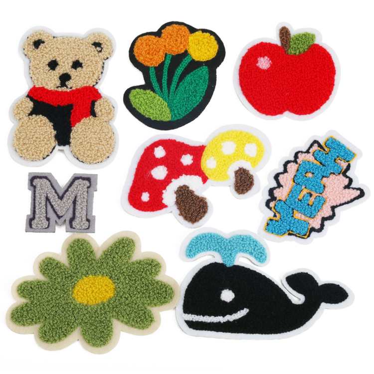 Fashion towels embroidered with flower children sweaters patched patty fabric stickup Diy hand decorated embroidered children decorations need hand stitches