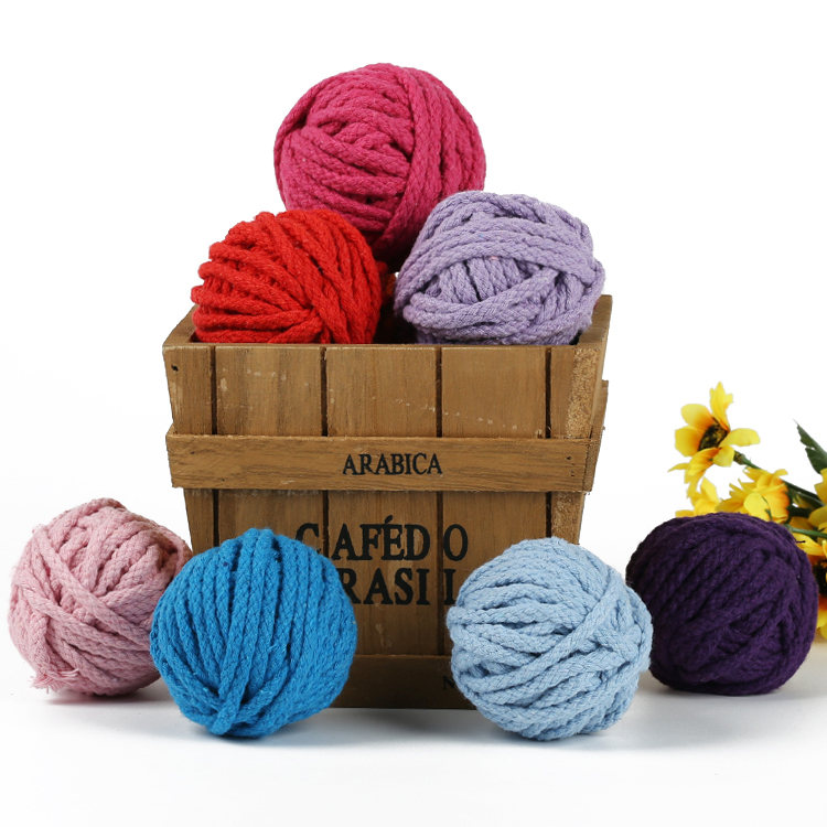 Coloured Hemp Rope Cotton Rope DIY Handmade Woven Pockets Draw Cord Cotton Thread Pants Rope Rope Harness Cord cap Pendant Rope