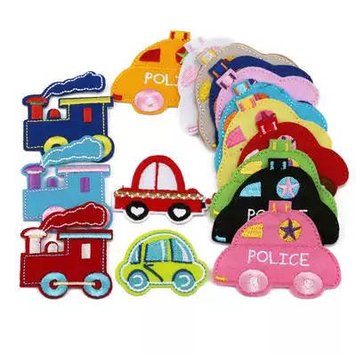 Children cartoon cloth stickers cute hole stickers small clothing accessories clothes denim pants decoration embroidery stickers