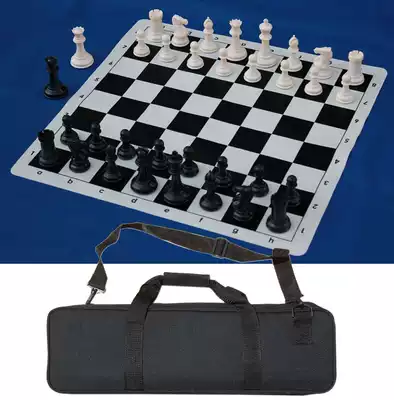 Fine goods aggravated Staunton standard international chess piece silicone board chess bag Wang Gao 97MM with four back