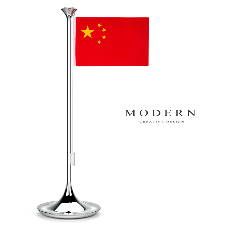 MODERN Flagpole Desk Flag Holder National Flag Party Flag Small Red Flag Desktop Ornament Flag Stand Creative National Day Gift