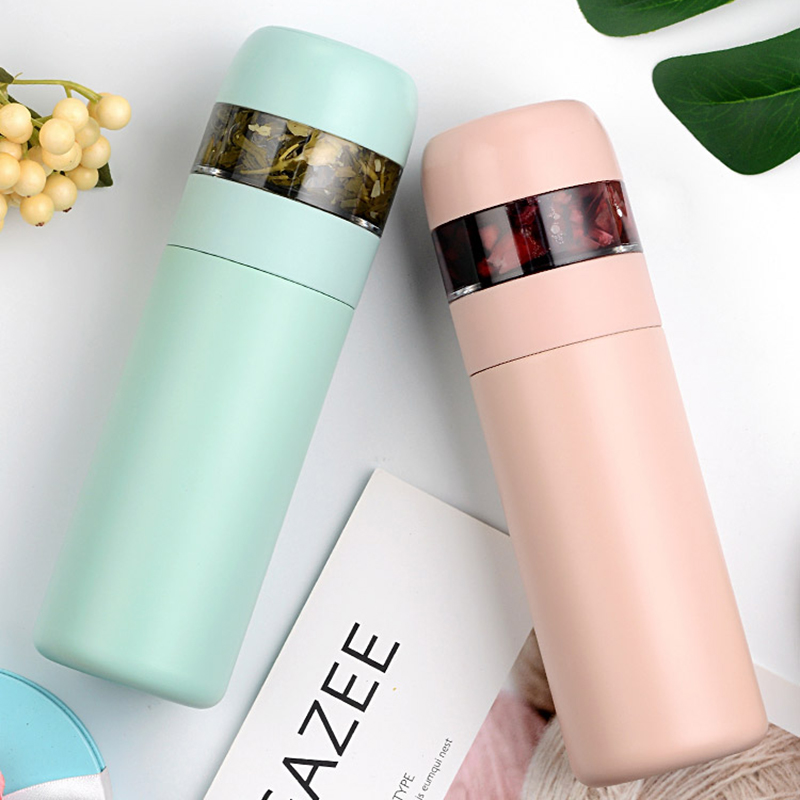 Tea separation tea cup 316 stainless steel ultra - light insulation cup with filter mesh men and women can carry the cup