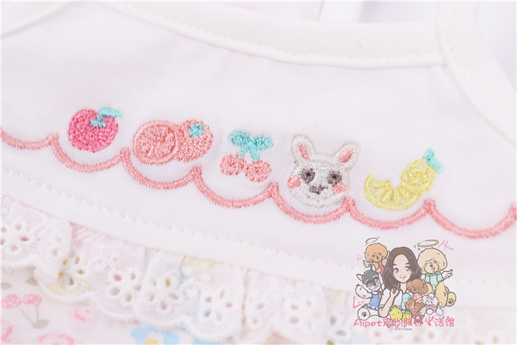 Chỉ thị trấn thú cưng 2019 mùa xuân và mùa hè quần áo thú cưng cotton thêu hoa treo váy chó quần áo thú cưng - Quần áo & phụ kiện thú cưng quần áo cho mèo con