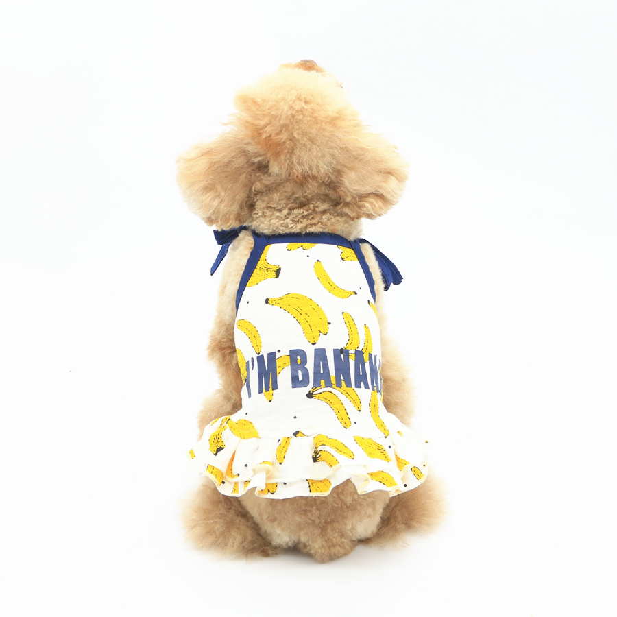 Aipet Pet Quần áo Tôi là BANANA Banana In VIP Teddy Puppy Dress Váy - Quần áo & phụ kiện thú cưng phụ kiện chó