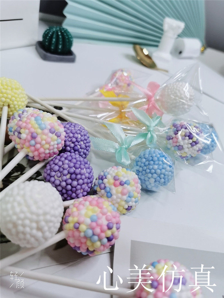 HOT Emulation Cotton Stick Candy Cake Fake Candy Shop Windows Eurostyle Props Photography Cute Model NEW