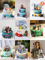 Fake cake model simulation new net red popular birthday cake model creative fruit cake sample 6 inches