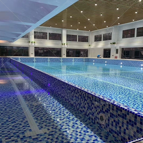 Бассейн, керамическая стеклянная мозаика с аксессуарами, лента, тройник