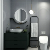 Простой ветер -Античный кирпичный кирпичный черно -белый серый 300x300600 кухня туалетная стена Пол Плитка В помещении балкон -керамика целый фарфор