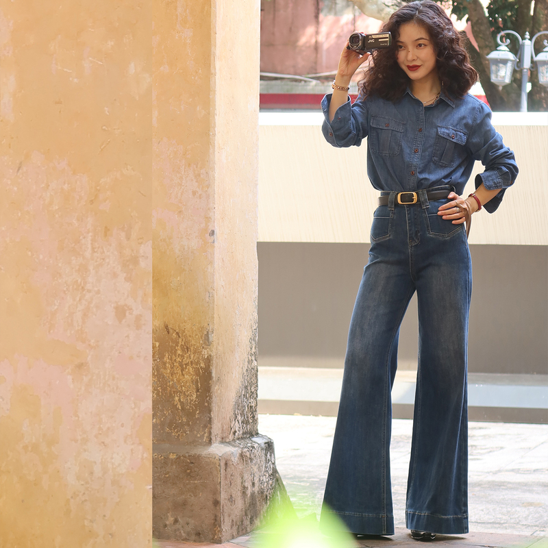 Fish | Wear It to Create a Good Figure. Retro Hong Kong Style Loose Straight-Leg Pear-Shaped Wide-Leg Jeans and Trousers That Look Slimming. Fish | Wear It to Create a Good Figure. Retro Hong Kong Style Loose Straight-Leg Pear-Shaped Wide-Leg Jeans and Trousers That Look Slimming.