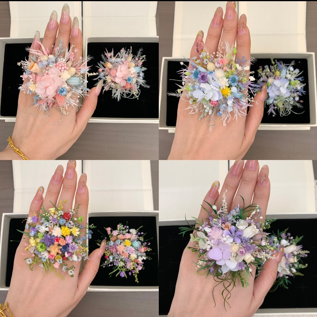 Real Flowers Preserved Flowers Groom Bride Wedding Ring Flowers