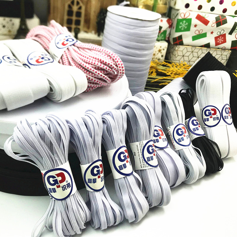 Manufacturers fine flat elastic band Rubber band elastic ear band rope cuff bedspread baby pants waist household accessories