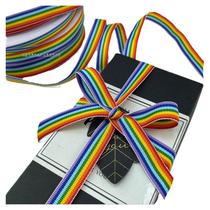 Seven-color rainbow webbing stripe ribbon ribbon hair accessories gift box packaging bow intercolor hem pants clothing trim