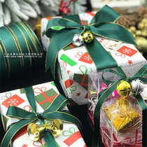 Christmas Ribbon Ribbon Color Dark Green Double-sided Gold Ribbon Silk Belt Cake Packaging Hi Candy Box Bow Decoration Ribbon