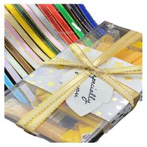 6mm thin double gold edge Ribbon gift box packaging Christmas ribbon wedding ribbon strapping strap rope