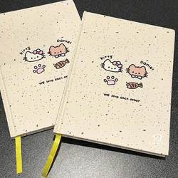 Splash ink KT cat hard shell learning notebook thickened horizontal line this student cute diary Hit Style notebook