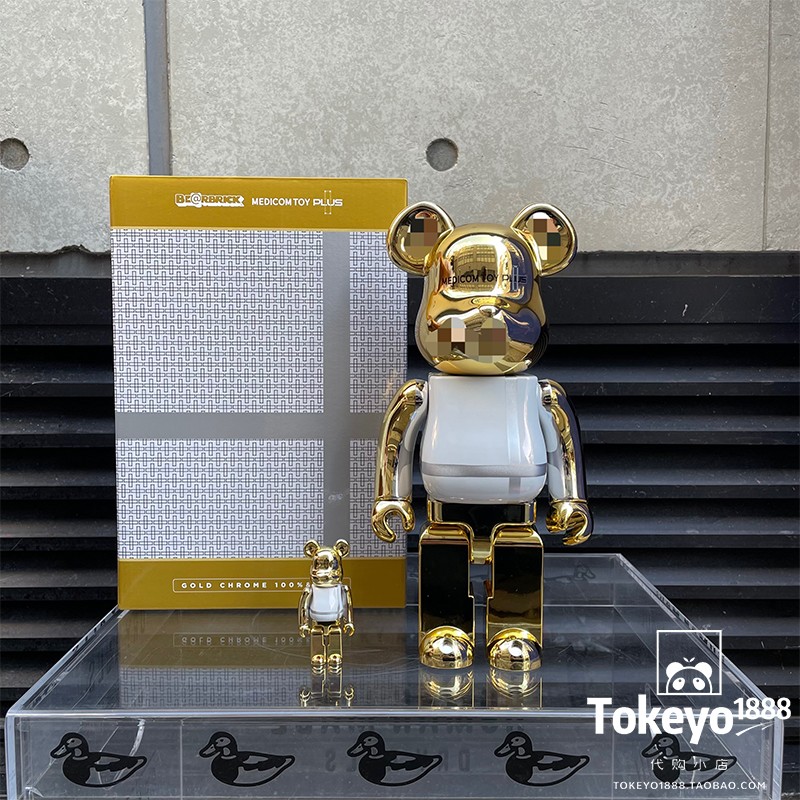 国内现货】 Bearbrick Medicom toy plus 400% 100% 金银色 国内现货】 Bearbrick Medicom toy plus 400% 100% 金银色