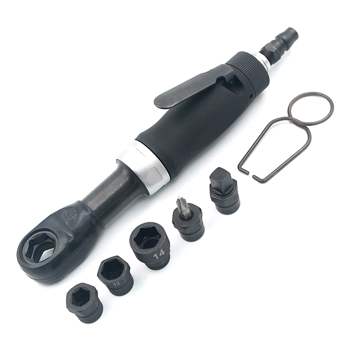 Taiwan imported perforated pneumatic ratchwheel wrench 8 - 21 mm sleeve elbow wind wrench 1 4 thread wrench