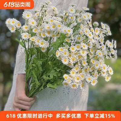 Nordic Style Popular 30-Head Single Chamomile Artificial Flower Small Daisy Silk Flower Home Decoration Nail Art Photo Prop Flower Nordic Style Popular 30-Head Single Chamomile Artificial Flower Small Daisy Silk Flower Home Decoration Nail Art Photo Prop Flower