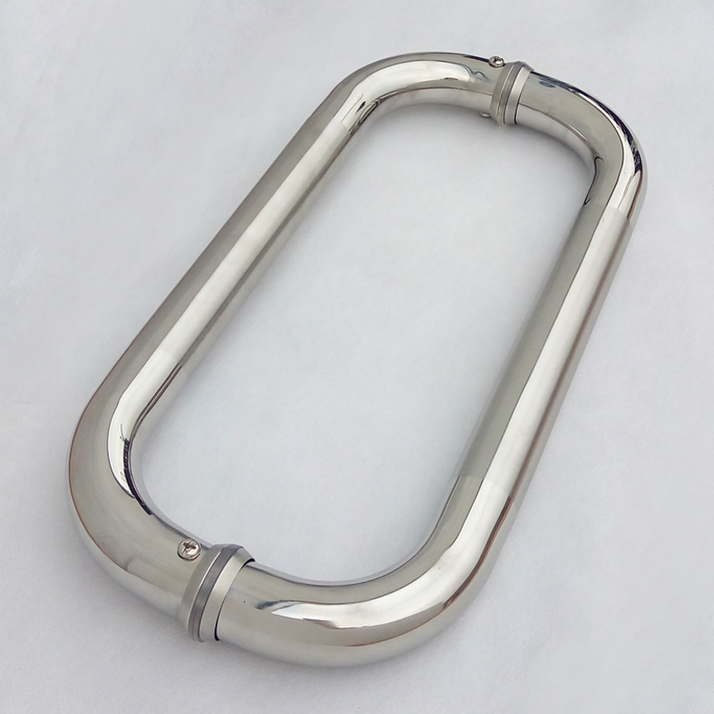 25 pipe diameter thickened stainless steel machine bent white steel unit door handle elbow pipe shower door armrest bathroom door handle