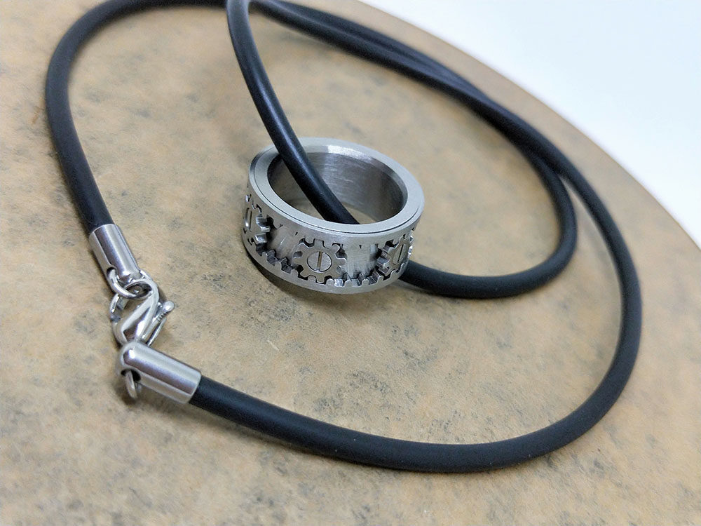 Bague mixte ARSUN JEWELRY en Acier au titane - Ref 3088408 Image 18