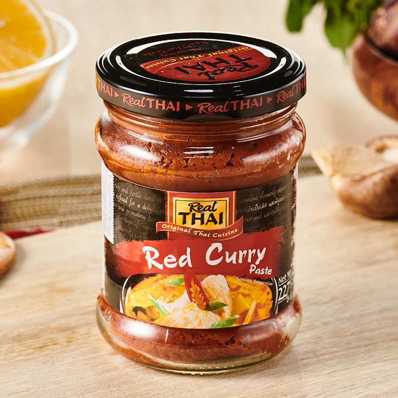 Fresh Thai Imported Lil Tay * Red Curry Sauce 227g Medium Spicy Curry Shrimp Winter Yin Soup Block Thai Paste Intense