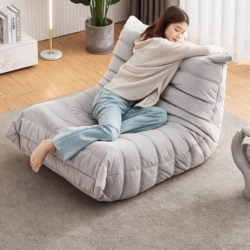 EnMoon Nordic net red bedroom living room caterpillar lounge chair lazy sofa single balcony reclining leisure chair