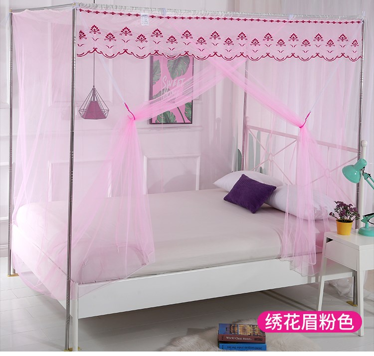 Nơi rơi xuống cung điện cửa lưới chống muỗi đơn 1,2m1,5 mét 1,8 giường đôi hộ gia đình lưới chống muỗi công chúa phòng ngủ gió - Lưới chống muỗi màn treo giường ngủ