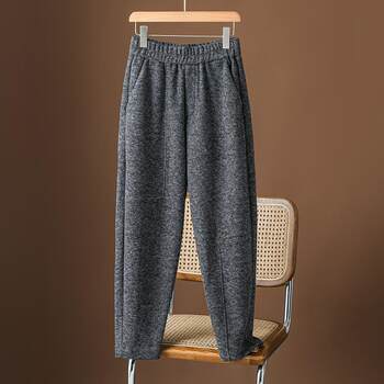 High-end sheep wool harem women's nine-point radish pants for small feet High-end sheep wool harem women's nine-point radish pants for small feet