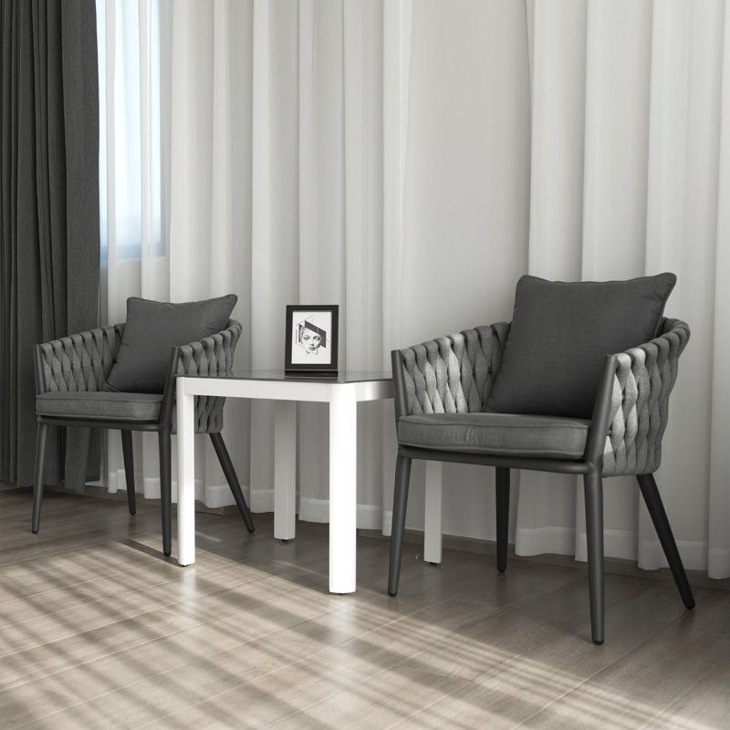 sibada outdoor garden balcony Nordic casual dining table and chairs combined terrace outdoor rattan table and chairs patio furniture