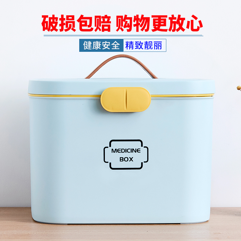 Medicine box Home Large-capacity portable Home clothes Children's medicine First aid Medical box Out of medicine box Small containing box