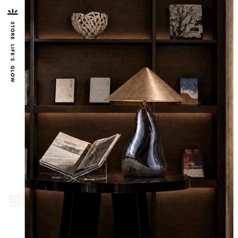 Retro Wabi-Sabi Style Ceramic Jar Table Lamp Rechargeable Vintage Designer Homestay Hotel Living Room Fluid Bedside Lamp