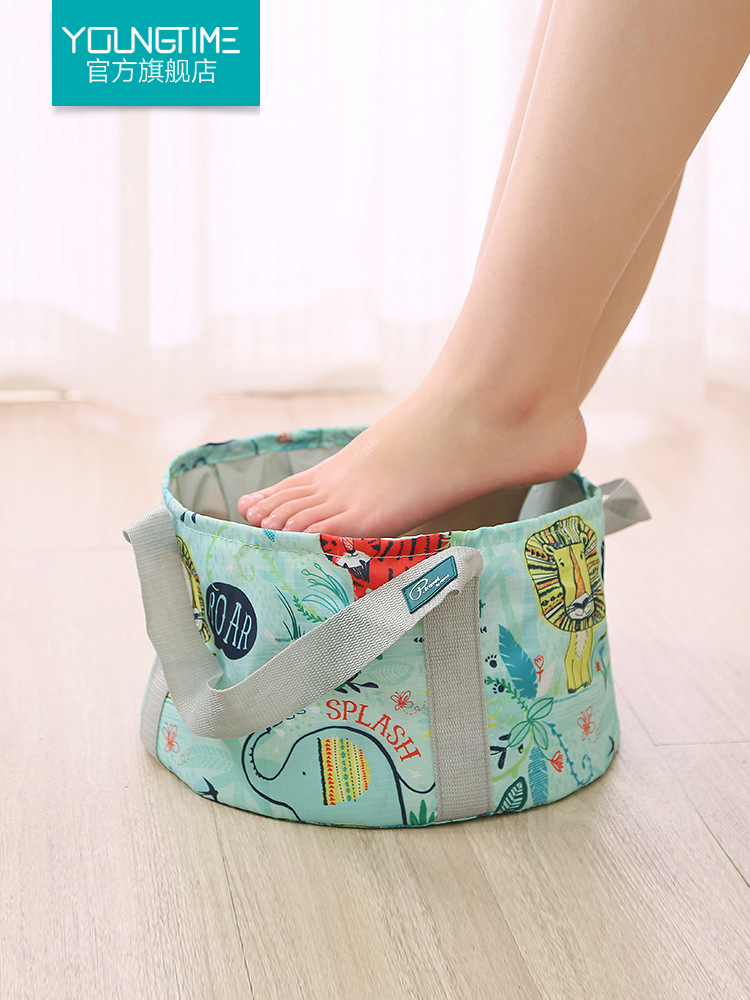 Portable foldable water basin Travel foot soak bag Large laundry basin washbasin Small travel supplies Foot wash bucket