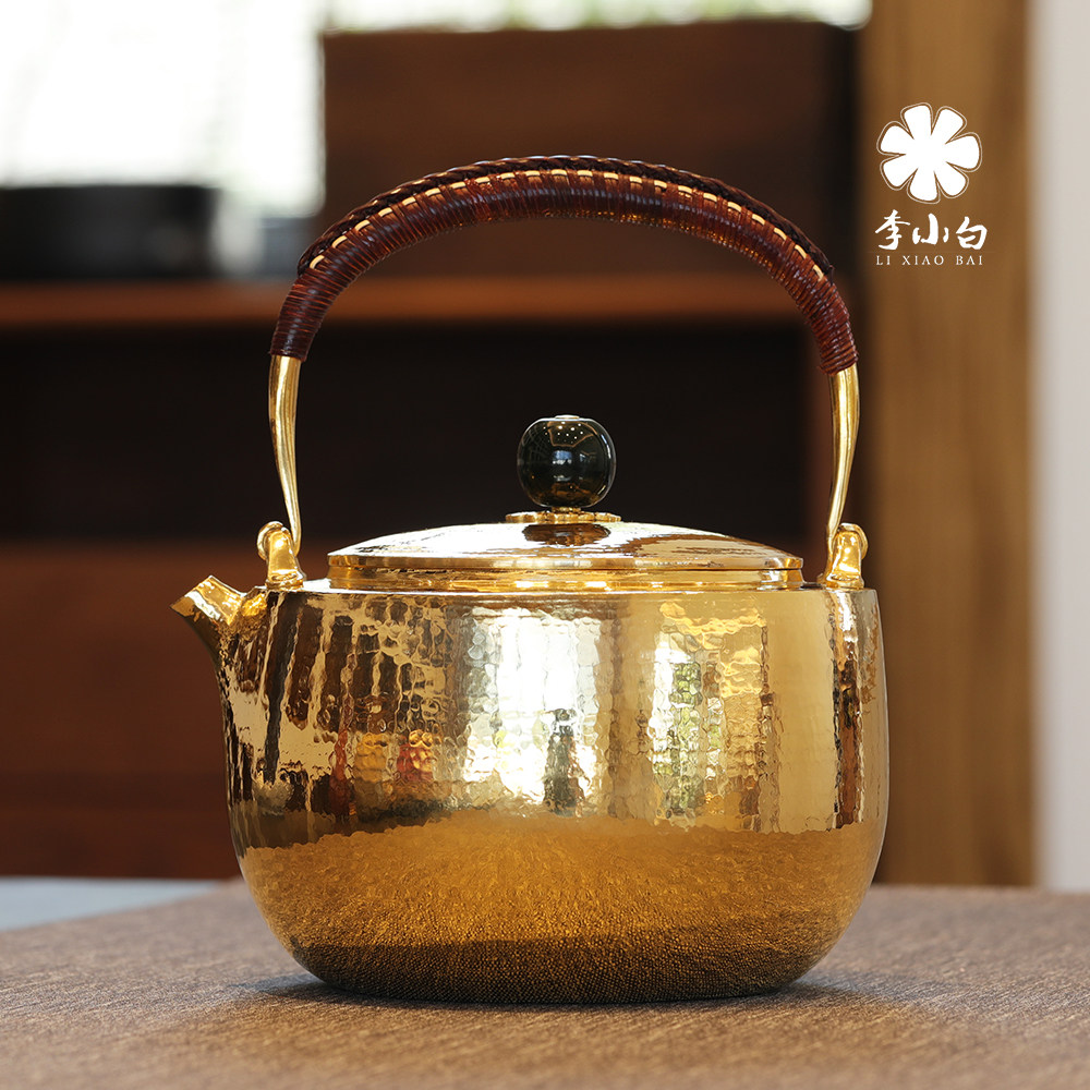 Li Xiaobai Pure Gold Gold Pot Kettle Pure Gold 9999 Kettle Teapot Gold Pot Pure Gold Gold Pot