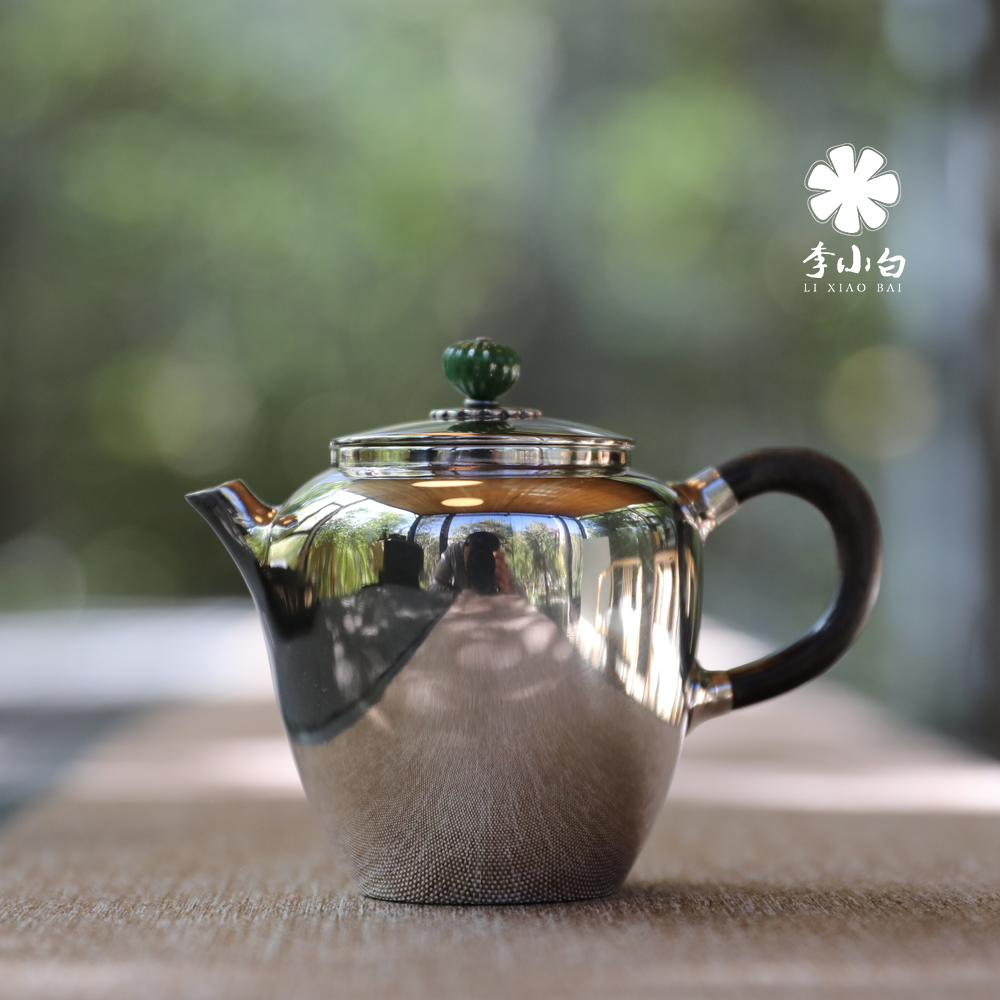 Li Xiaosilver pot pure silver 9999 tea silver pot pure silver bubble tea tea silver pot burning water silver pot