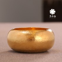 Li Xiaobai pure silver tea with 9999 pure gold tea road accessories pure handmade pure gold 9999 Jianshui
