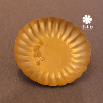 Li Xiaobai Tea Road Accessories Pure Gold 9999 Fruits Pan Tea Tray Pure Handmade Pure Gold Tea Tray Fruit Tray