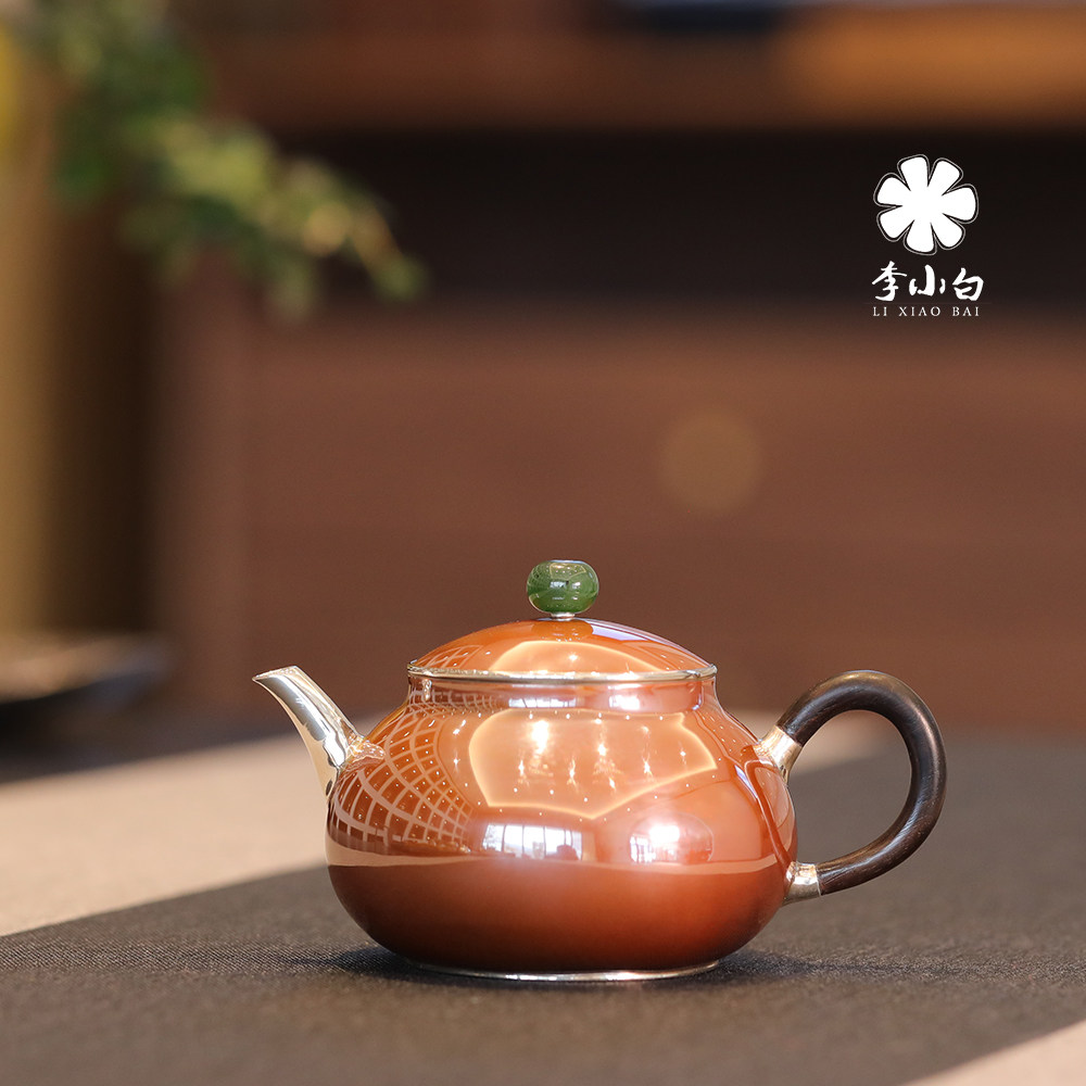 Li Xiaosilver pot pure silver 9999 tea silver pot pure silver bubble tea tea silver pot burning water silver pot