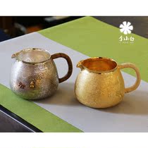 Li Xiaobai Sterling silver 9999 fair Cup Carved flower Fu Lu Gong Cup Handmade Sterling Silver Gong Cup Fair Cup