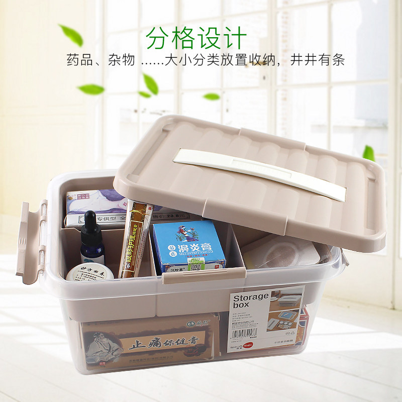  Medicine Box First Aid Box Double Hand Plastic Finishing Box Containing Box Plastic Containing Box Debris Containing Box