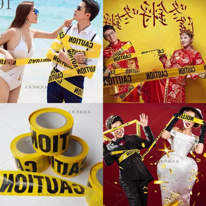 English letter yellow tape photo studio wedding photography photo creative props Big Bang Theory same style new style