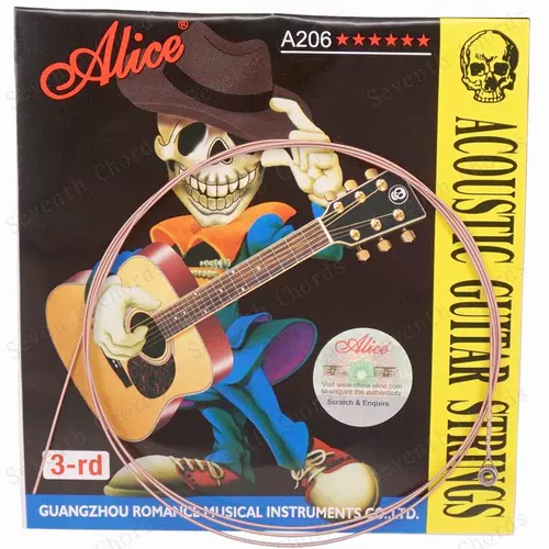 Alice A206-L 012 Серия деревянной народной гитары Bullet Steel String 1 String 2 String 3 String 3 String Guitar String Alice