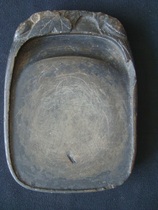 A1026 Qing Dynasty Duan inkstone round small inkstone table exquisite warm and moist age