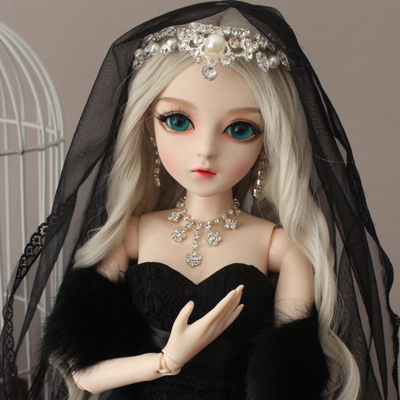 BJD Wedding Dress Princess Doll Hand Joint Girls SD Simulation Toy Mermaid Doll Large
