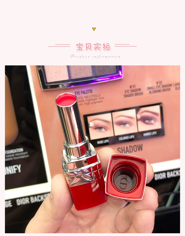 猪 妆 Son môi màu đỏ ống DIOR Dior 2018 mùa thu mới son môi 999 # 777 # 641 # 436 son rosmake