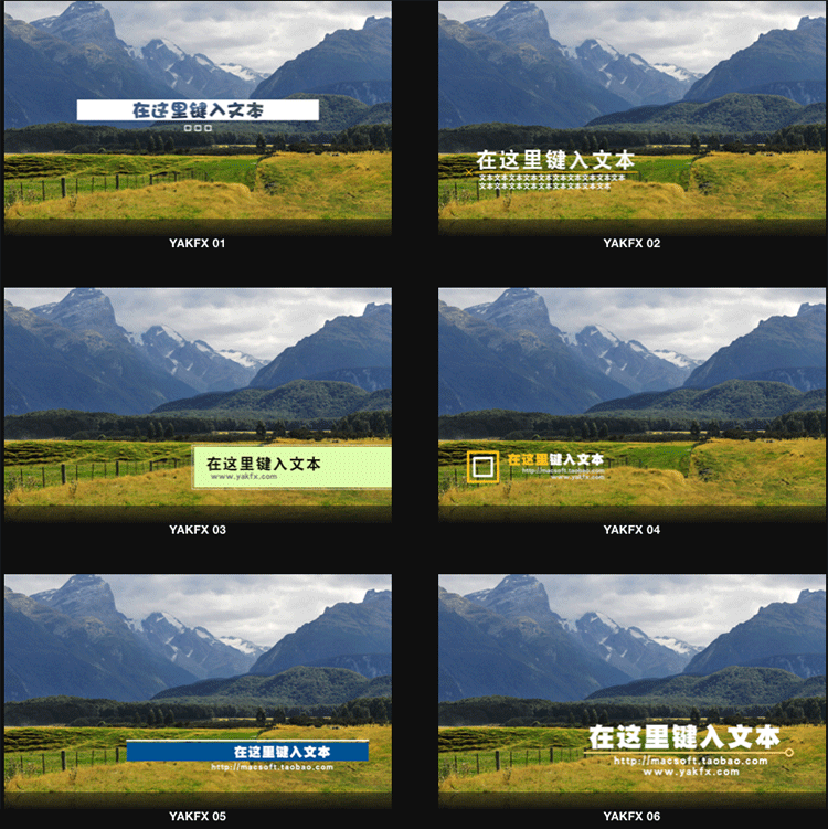 FCPX中文插件YAKFX Title V2清新简约字幕标题第二季