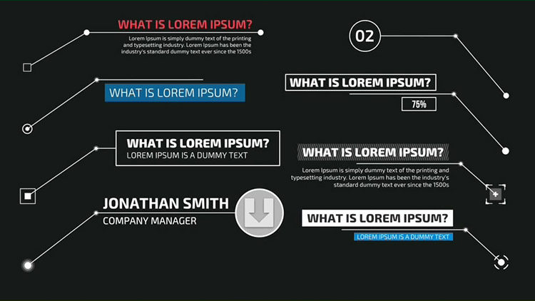 FCPX插件：50种线条呼出文字标题介绍注释解说动画效果