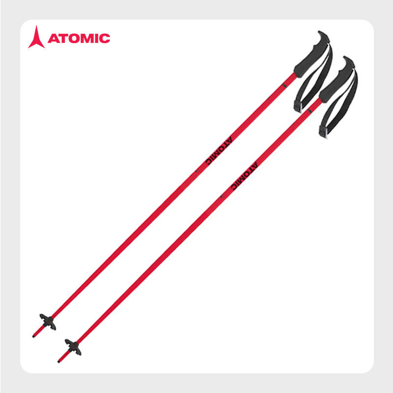 ATOMIC Atomic AMT aluminum alloy double board snow battle small gym ski cane red snow scepter Cane Black-Taobao