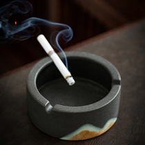 Ceramic ashtray creative home home living room office Chinese retro personality function ashtray lettering customization