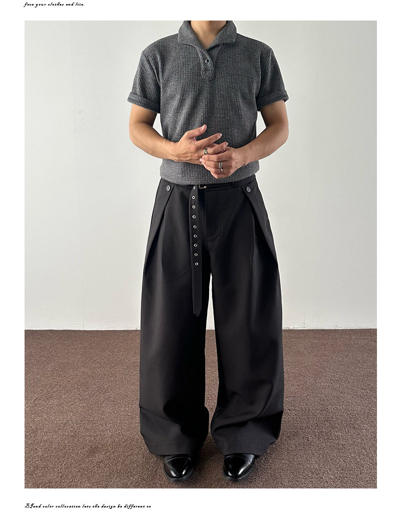 Ретро штаны подходит для мужчин и женщин, в американском стиле, А-силуэт, свободный прямой крой 